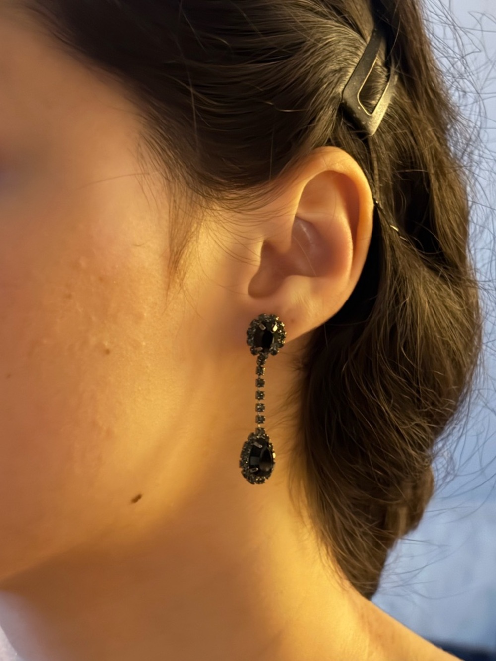 Elegant Black Drop Earrings
